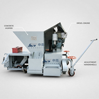 Machine à bordures coulissantes, moteur diesel 15 CV, équipement de bordage en béton, haute capacité, faible entretien pour barrières routières