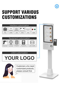 Escáner de sistema Pos de fábrica de 27 pulgadas, pago con tarjeta de crédito, máquina de pedido automático, quiosco de autoservicio interactivo táctil - Product Image 6