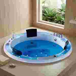 Vasca Idromassaggio Rotonda Interrata <span class=keywords><strong>per</strong></span> 3-4 Persone, <span class=keywords><strong>Jacuzzi</strong></span> Esterna Popolare in Acrilico, Spa Idromassaggio - Product Image 4