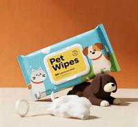 Vente en gros de lingettes humides biodégradables pour le nettoyage des yeux et des oreilles des animaux de compagnie, 100% fibres de bambou organiques, lingettes douces pour le toilettage des animaux, lingettes humides pour les dents des chiens et des chats