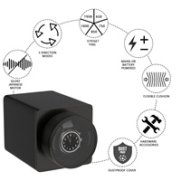 Boîte à remontoir automatique pour montre simple en cuir noir de luxe avec couvercle anti-poussière