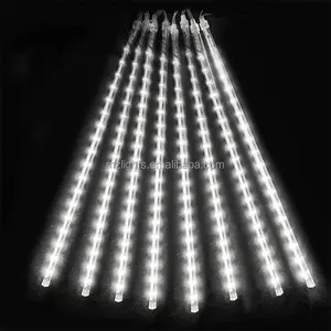 Heiße LED-Meteorenschauer-Regenstropfen-Lichter kühles weiß 8 Rohre 50 cm für draußen wasserdicht für Bäume Feiertag Weihnachtsbeleuchtung