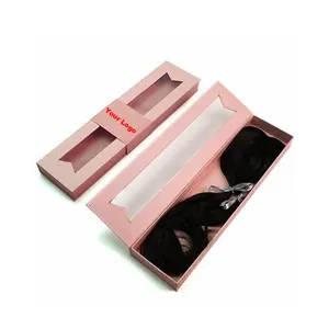 Scatola di cartone appesa scatola per capelli di lusso personalizzata con finestra in pvc