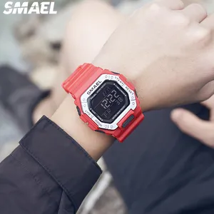 SMAEL-Reloj de pulsera digital para hombre, con pantalla LCD, resistente al agua hasta 3 atm, 8059