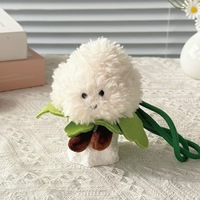 En gros Porte-clés en peluche chou-fleur dessin animé, Breloques de sac mignonnes, Porte-clés en peluche légumes doux et exquis, Jouets pour enfants, Cadeau