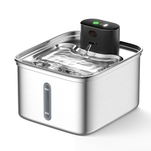 Fontaine à eau intelligente rechargeable pour chat, en acier inoxydable, rectangulaire, avec circulation automatique et design détachable - Product Image 3