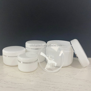 Navulbare Make-Up Cosmetische Container 10Ml 20Ml 30Ml 50Ml 100Ml 150Ml 200Ml 250Ml Witte Plastic Cosmetische Pot Voor Body Face <span class=keywords><strong>Cream</strong></span> - Product Image 4