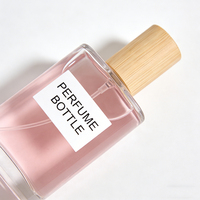 Flacon de parfum en verre transparent élégant de 50 ml avec capuchon pulvérisateur et marquage à chaud, vente en gros d'usine, haute qualité