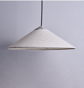 Lampe suspendue en travertin Wabi Sabi, îlot de cuisine, salle à manger, Japandi, pierre naturelle, papier de riz, LED, UL, RoHS, lampe suspendue en lin, décoration zen - Product Image 3