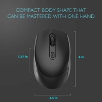 Souris de jeu ergonomique sans fil 2,4 GHz avec rétroéclairage LED, design silencieux et nano-récepteur USB pour ordinateur portable G03