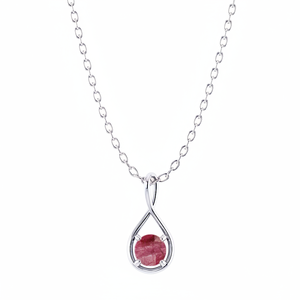 925สเตอร์ลิงเงินแท้สร้อยคอโซ่ร้อยสายทับทิมความยาว18 + 2 "สำหรับเป็นของขวัญแต่งงานเครื่องประดับสำหรับครอบครัวพลอยวันเกิด - Product Image 1