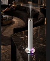 Diffuseur d'arômes à atomisation sous vide de luxe, silencieux, rechargeable par USB, sans eau, avec lumières LED, pour usage domestique