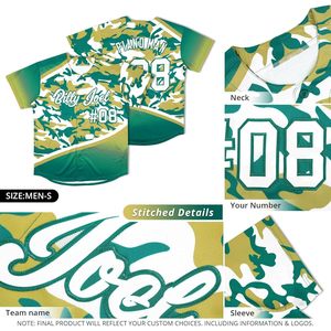 เสื้อเบสบอลแบบกำหนดเองสำหรับผู้ใหญ่ทั้งชายและหญิง พิมพ์ลายแบบซับลิเมชั่น ระบายความชื้นได้ดี พร้อมชื่อทีมและหมายเลข ชุดกีฬา - Product Image 3