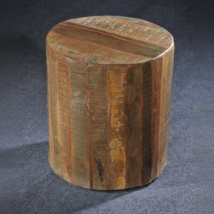 เก้าอี้ไม้ทรงกลมสไตล์โบราณรีไซเคิลและยึดคืนได้สำหรับห้องนั่งเล่นในบ้านขายส่งเฟอร์นิเจอร์ - Product Image 1