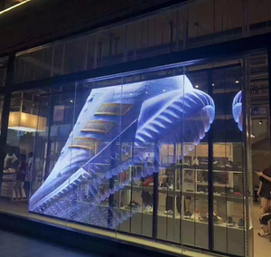 Schermo LED Adesivo a Tenda per Edifici in Vetro, Pannello Video Trasparente per Interni e Semi-Esterni, <span class=keywords><strong>Pellicola</strong></span> LED Flessibile e Trasparente - Product Image 3