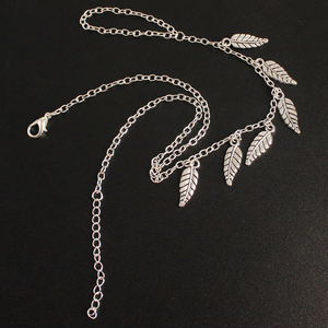 Offre Spéciale Feuille Gland <span class=keywords><strong>Argent</strong></span> Chaîne Femmes Sandales Aux Pieds Nus <span class=keywords><strong>Cheville</strong></span> Bracelet De <span class=keywords><strong>Cheville</strong></span> Chaîne De Pied - Product Image 5