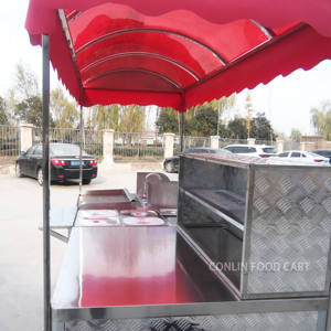 Carrito de Venta Ambulante para la Calle, Carrito de Tacos al Aire Libre con Parrilla - Product Image 3