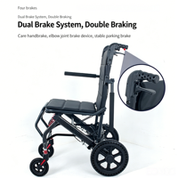 Silla de Ruedas Comercial YRZK-Z005 Más Vendida, Reclinable, con Inclinación, para Transferencia Bariátrica, con Brazos Abatibles, de Aleación de Aluminio, Capacidad de 180 kg
