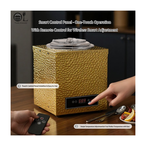 หม้อต้มซุปไฟฟ้าเชิงพาณิชย์สุดหรู ลายตอก  ทำจากสแตนเลส  พร้อมฟังก์ชั่นอุ่นโจ๊ก  ควบคุมอุณหภูมิได้  ขนาด 8 ลิตร 400 วัตต์ เหมาะสำหรับบุฟเฟ่ต์ - Product Image 4