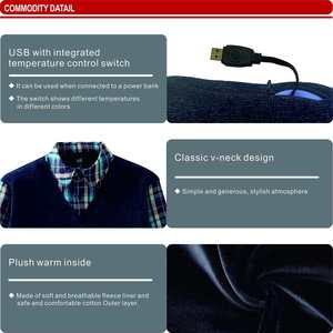 Men Winter Thick Warm <b>Knitted</b> Vintage Chenille Pullover Long Sleeve Heated Apparel Heating Sweaters - Product Image 6