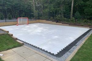 Pistes de <span class=keywords><strong>glace</strong></span> synthétique auto-lubrifiantes personnalisées, panneaux de sol en UHMWPE écologiques pour l'entraînement au patinage et au hockey - Product Image 2