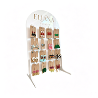 Ensemble de présentoirs à bijoux modernes en acrylique : support pour boucles d'oreilles, organisateur de bracelets et présentoir de cartes à boucles d'oreilles – Rangement élégant pour magasin de détail