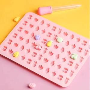 66 Hole Cute Little Molds <b>Tray</b> <b>Silicone</b> Gummy Mold Candy Chocolate Resin - Product Image 3