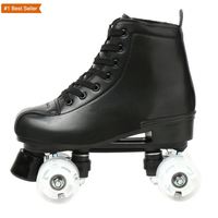 Patins à roulettes d'extérieur Istaride à 4 roues en alliage, chaussures de patinage unisexes en cuir PU, imperméables, respirantes, légères, roulements ABEC-9