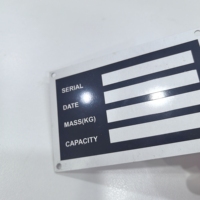 Plaque signalétique métallique écologique personnalisée, étiquette en aluminium pour machines, plaque signalétique en aluminium