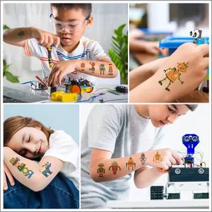 Robot de dibujos animados transfronterizo cara <span class=keywords><strong>tatuaje</strong></span> pegatina ambiental impermeable y a prueba de sudor para niños diseño explosivo - Product Image 4