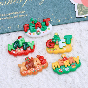 แม่พิมพ์เรซินอุปกรณ์ตกแต่งเทศกาลคริสต์มาสทำจากเรซินอังกฤษเครื่องรางน่ารักทำจากเรซินสำหรับตกแต่ง - Product Image 3