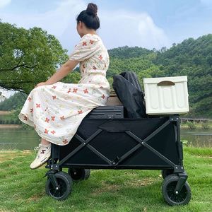 <b>Collapsible</b> Foldable Camping Wagon Outdoor Beach Trolley Utility Cart for Travel Shopping <b>Storage</b> - Product Image 6