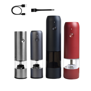 Upgraded Capacity Refillable USB Rechargeable Salt and <b>Pepper</b> Set Salt and <b>Pepper</b> Mill Set with Led Light - Product Image 1