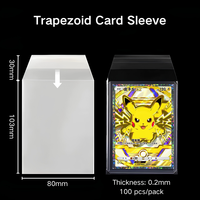 Protège-cartes de jeu laser en PP transparent auto-adhésif biseauté, anti-humidité et anti-poussière, pour rangement de badges