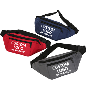Custom Logo Waterproof Polyester Belt Waist Bag Light Weight Leisure <b>Backpack</b> Zipper Pockets Oxford Unisex Sling Bag - Product Image 1