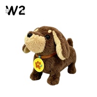 W2TOY Mainan Boneka Anak Keluarga Klasik Dachshund Teman Kartun Elektrik Berjalan Desain Monster Kecil Grosir Pabrik 3+