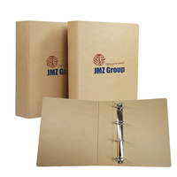 Classeurs à anneaux en papier kraft A4 avec logo personnalisé, couverture rigide, respectueux de l'environnement, classeur de documents en papier