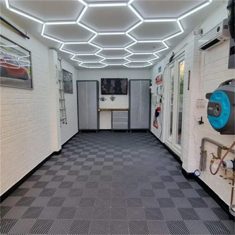 Fabricage Auto Werken Honingraatlamp Decoratief Zeshoekig Raster Licht Voor Detaillering Garage Led Nieuw Licht
