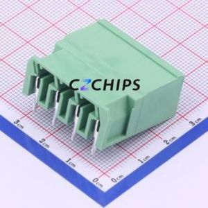 KF2EDGSR-7.62-4P Plug-in Terminal Block Bent Lead Through Hole,P=7.62mm Board-to-Board / Socket - Closed 1x4P 7.62mm Green - Product Image 2