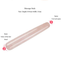 Rouleau de jade de massage du visage en quartz rose avec logo personnalisé Ensemble de grattoir Gua Sha Grattoir à gouache en pierre naturelle Rouleau de massage du visage Massager Guasha