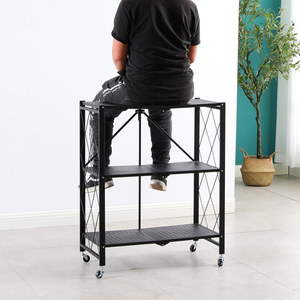 Folding Metal Storage <strong>Shelves</strong> <strong>Unit</strong> 5-Tier Foldable Freestanding Organizer Rack <strong>for</strong> Garage <strong>Kitchen</strong> Office No-Assembly - Product Image 6