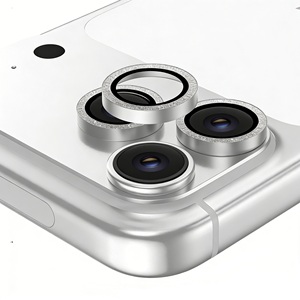 Protection d'objectif d'appareil photo en verre trempé 3D transparent 9H en alliage d'aluminium personnalisée OEM pour iPhone 17 16 15 14 <span class=keywords><strong>13</strong></span> 12 Pro Max - Product Image 3