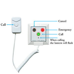 Sistema <span class=keywords><strong>de</strong></span> Llamada <span class=keywords><strong>a</strong></span> Enfermera KOQI para Hospital con Botón <span class=keywords><strong>de</strong></span> Emergencia <span class=keywords><strong>de</strong></span> Cable, Timbre <span class=keywords><strong>de</strong></span> Alarma, 1 Receptor con 10 Bocinas, para Clínica Médica - Product Image 6
