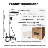 Robinet de douche mural hybride intelligent à LED en alliage d'aluminium, contrôle de température, touches de piano, design moderne et minimaliste, pour l'exportation