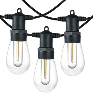 48 pies al aire libre impermeable Flexible blanco cálido LED Cadena de luz enchufes colgantes para Patio iluminación de vacaciones - Product Image 1
