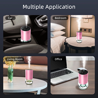 Diffuseur d'huiles essentielles sans eau pour voiture, maison, bureau, rechargeable par USB, nébuliseur électrique, lumière LED 7 couleurs, mini diffuseur d'arômes
