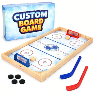 เกมกระดานฮอกกี้น้ำแข็งแบบกำหนดเอง OEM ขายส่ง เกมกระดานไม้สำหรับเล่นบนโต๊ะ โรงงานผลิตเกมกระดานกีฬาในร่มสำหรับเด็กและครอบครัว - Product Image 3