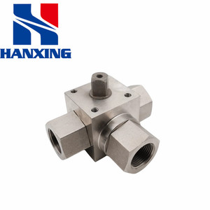 Alta pressão 304 Aço Inoxidável Rosca Interna Metric Externa Rosca Tubo de Aço Soldado De Duas Vias De Três Vias Válvula KHB3K - Product Image 4