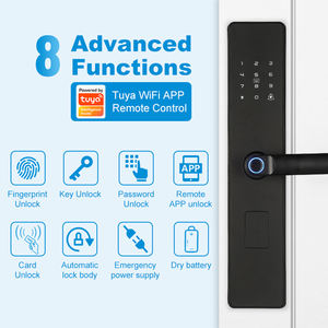 सबसे अच्छी बिक्री सुरक्षित अर्ध-स्वचालित ट्यूया स्मार्ट दरवाजा लॉक, लकड़ी के दरवाजे के लिए छिपा हुआ फिंगरप्रिंट मॉड्यूल नया डिजाइन - Product Image 3