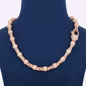 Collar de Plata de Ley 925 con Diamante Cultivado, Cadena de Lujo, Joyería Fina Elegante para Uso Diario, Regalo, Compromiso, Boda - Product Image 3